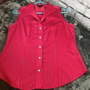 Paperwhite Sleeveless Button-Down Top, 8.